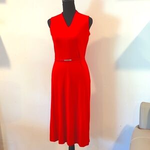 Talbots Red Knit Sleeveless Dress